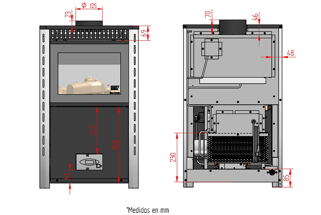 CALEFACTOR RAHUE 6.0 kW - Imagen 3